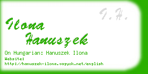 ilona hanuszek business card